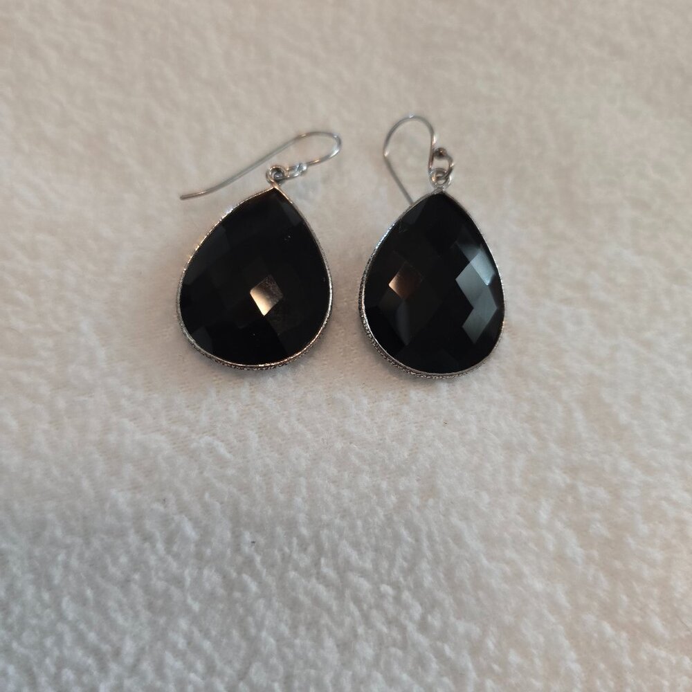 SALE! Black Onyx Earrings - Picture 3 of 3